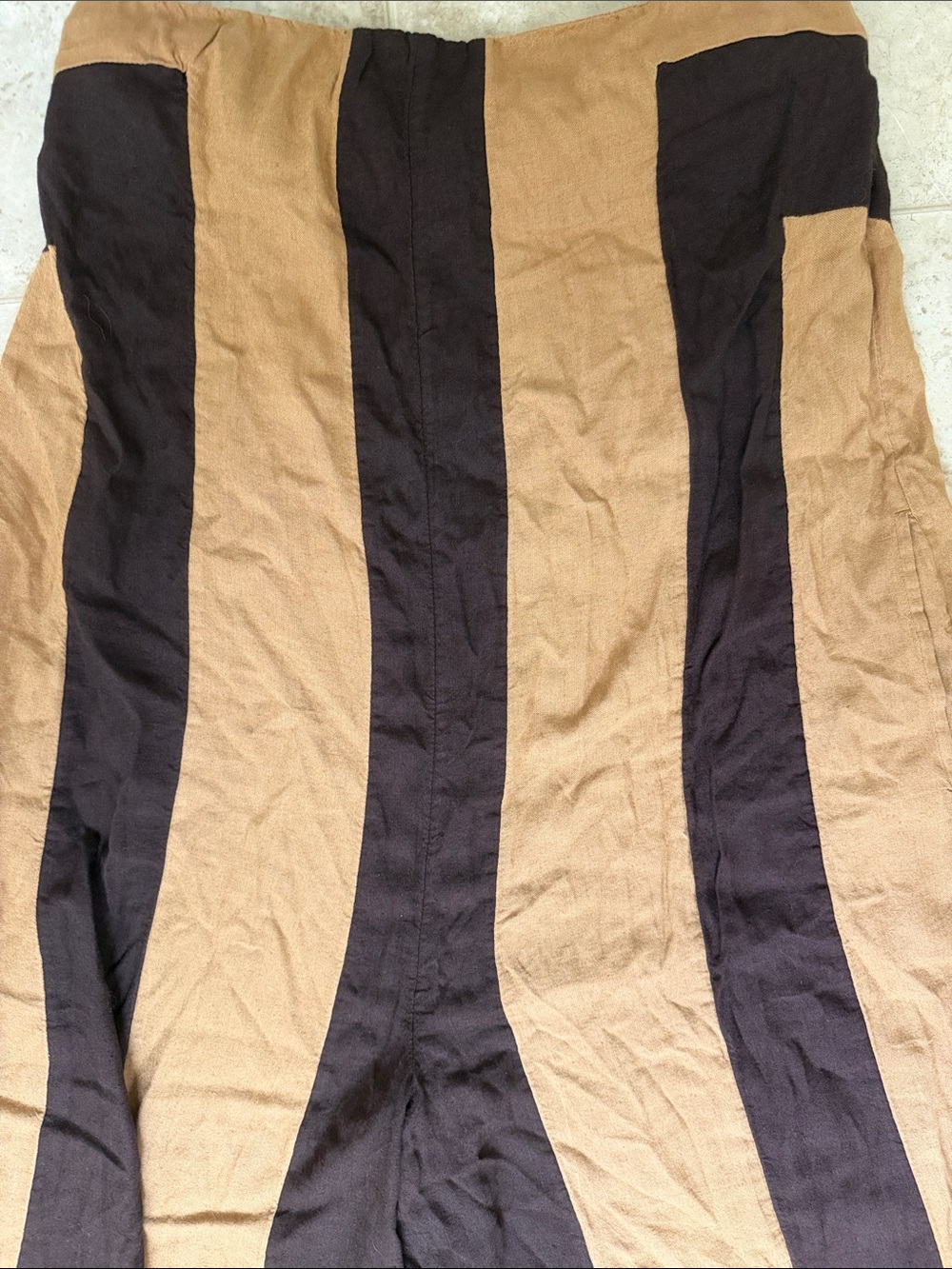 Free People Wide-Leg Striped Sleeveless Jumpsuit in Brown and Black - Picture 4 of 8